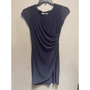 41 Hawthorn Draped Front Dress - Small - Gray colo Polyester & Spandex Blend Mad